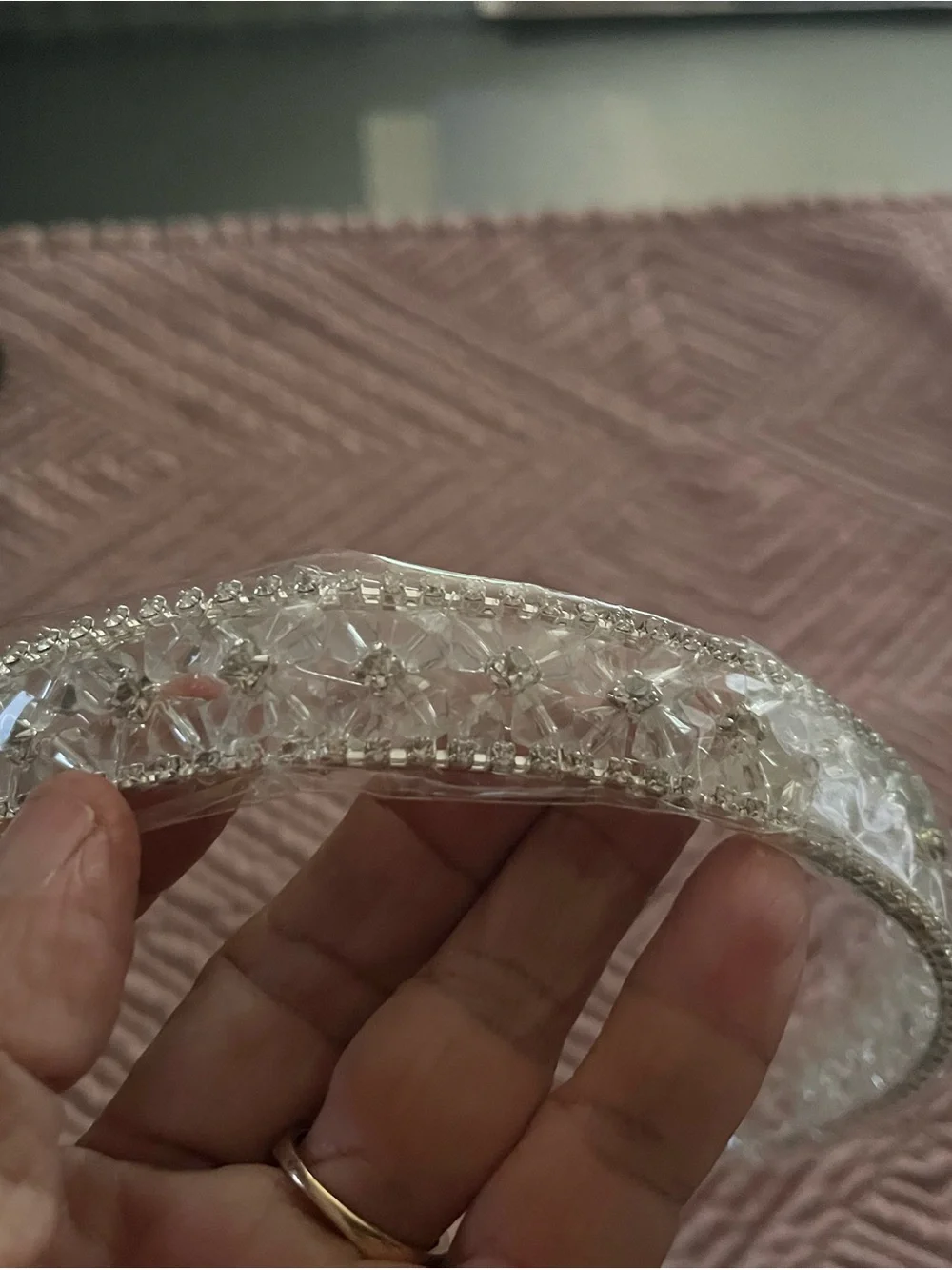 Crystal-Embellished Women's Headband - Clear/Silver